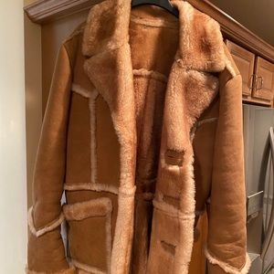 Men sheepskin Shearling leather jacket